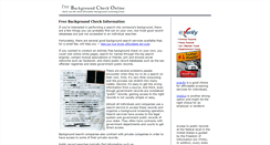 Desktop Screenshot of freebackgroundcheckonline.net